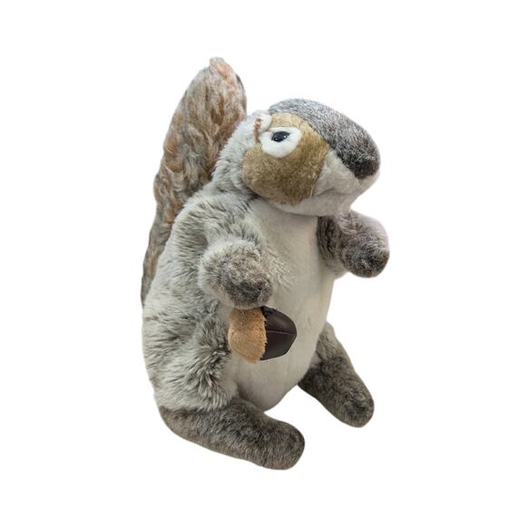 Folkmanis Grey Squirrel Acorn Plush Stuffed Animal Full Hand Puppet TINY FLAW - Picture 1 of 12